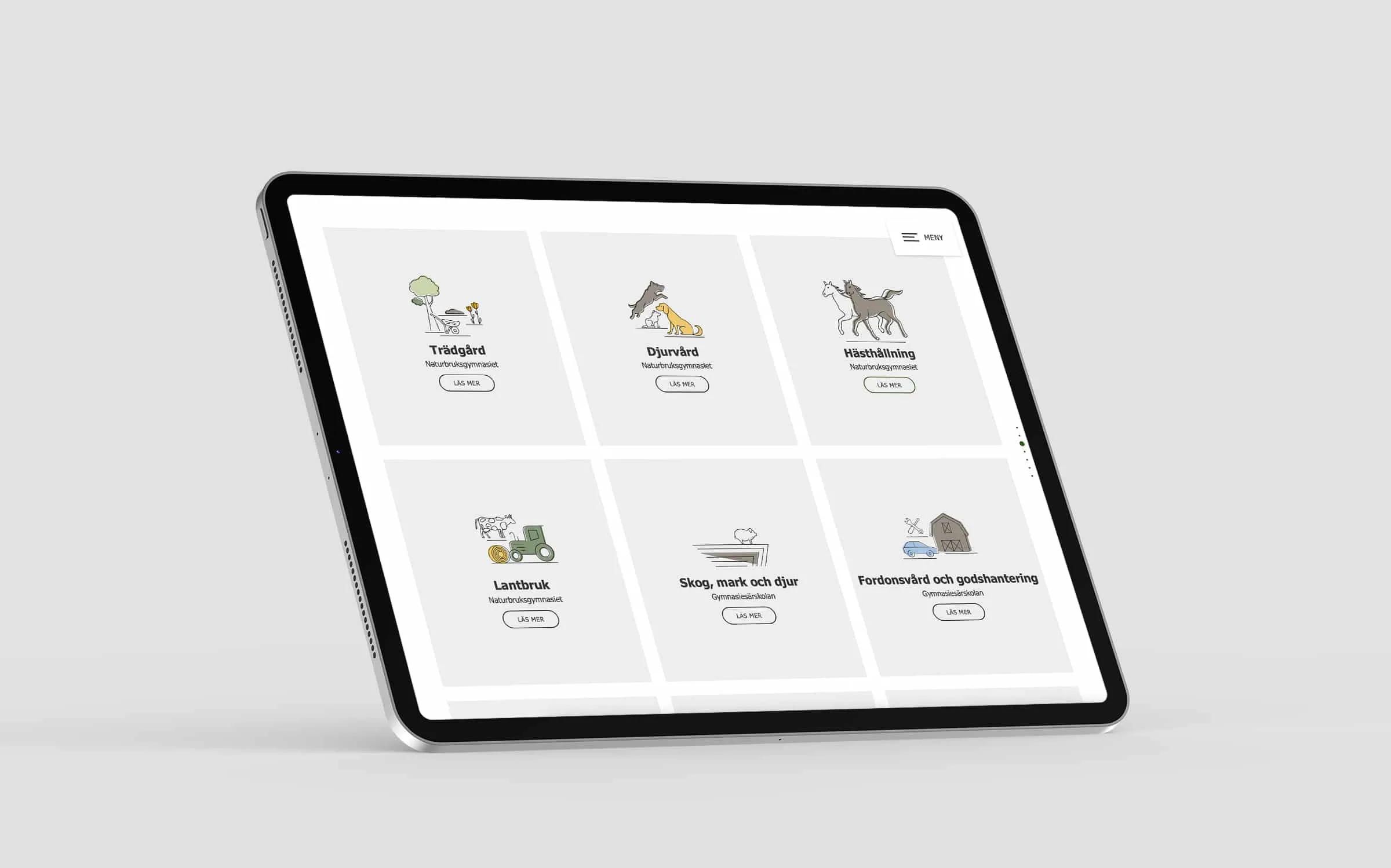 Lomma Folkets hus mockup hemsida iPad