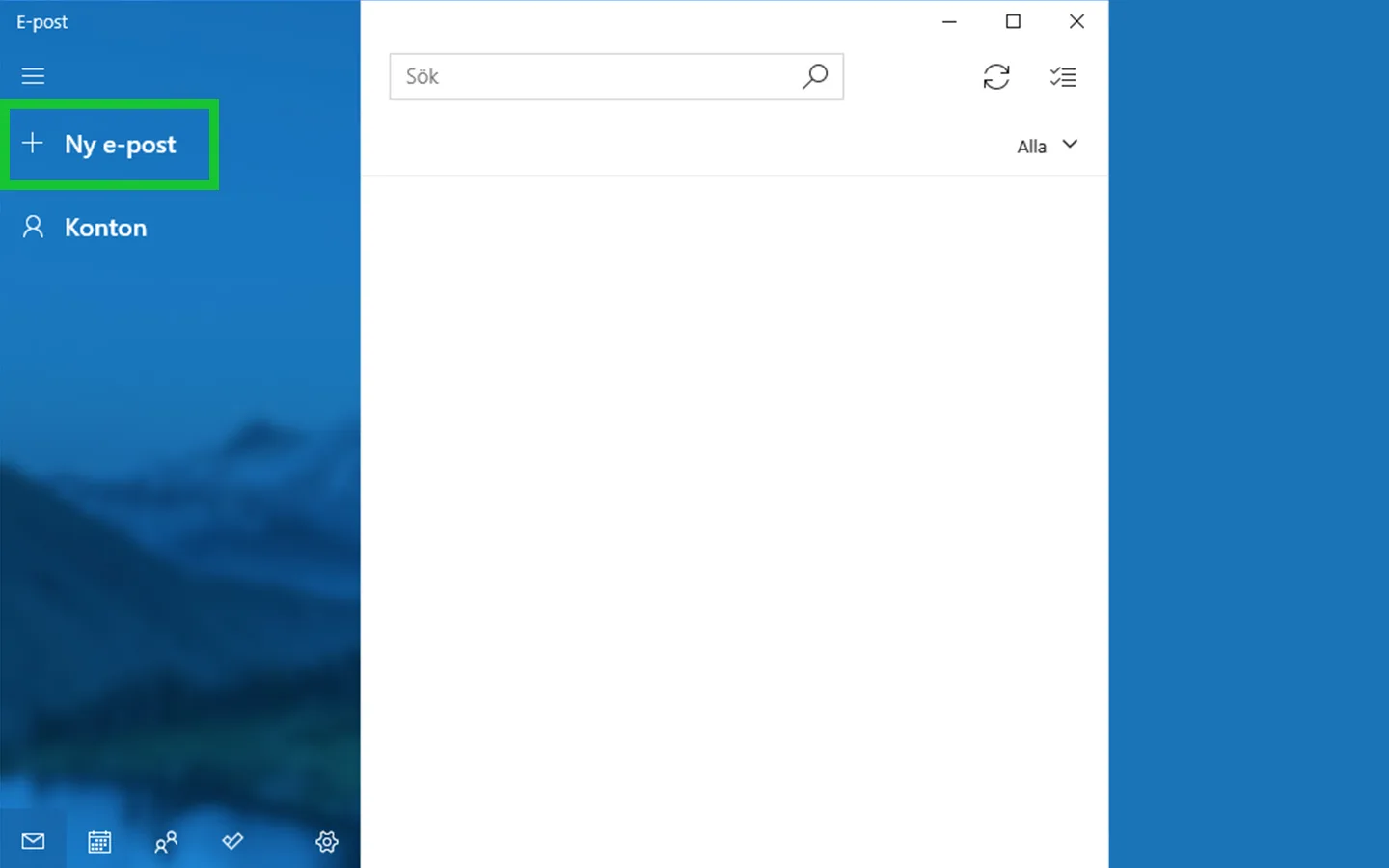 E-postkonto Windows - Ny e-post